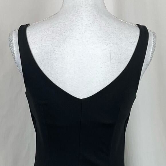 Express Drape Neck Little Black‎ Dress Minimalist Neutral Y2K NWOT Size 3/4 - Picture 6 of 11